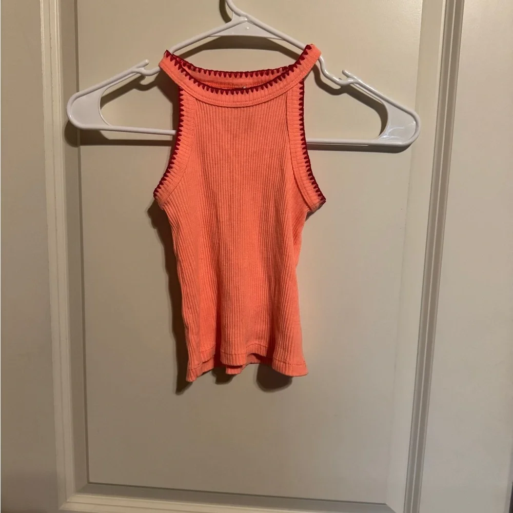 Old Navy Girls 4T Orange‎ Sleeveless Ribbed Top